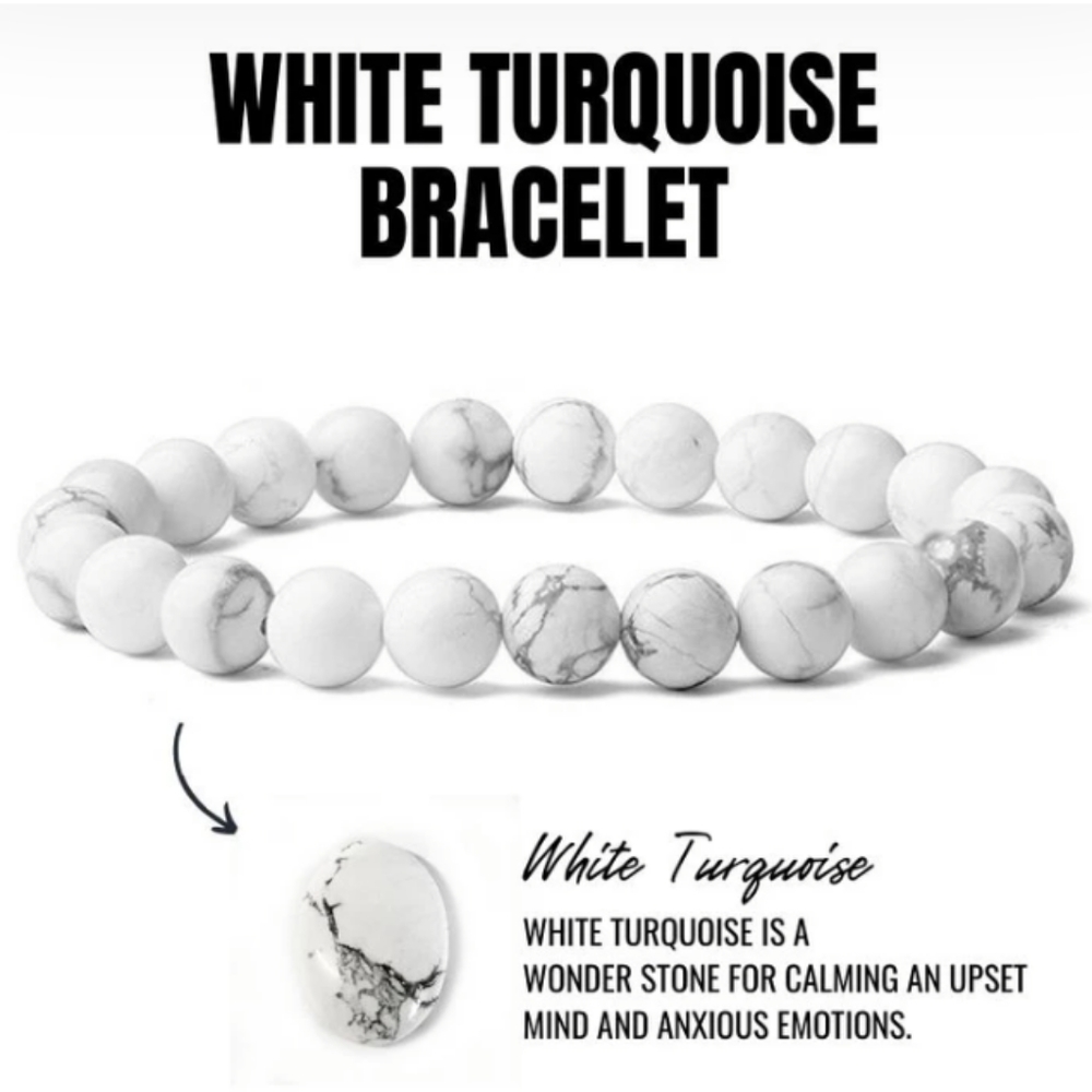 White Turquoise 8mm Bracelets